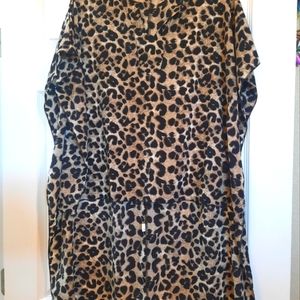 High/Low leopard print top